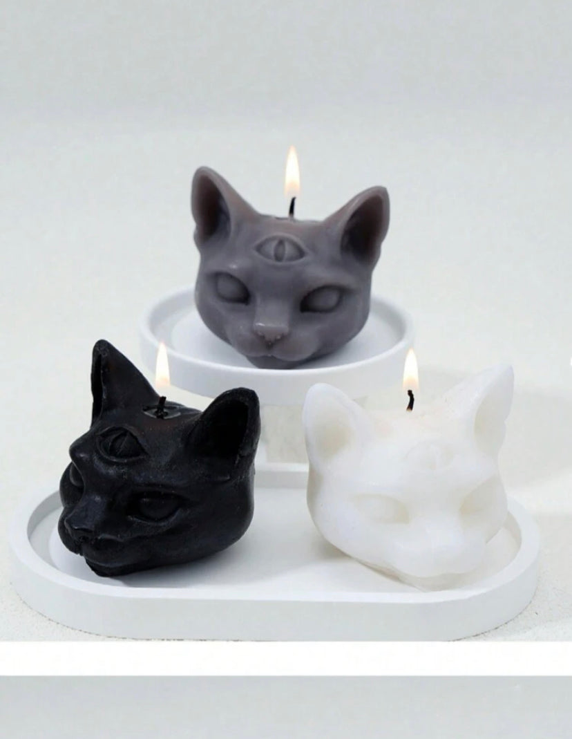 Mystical Cat Candle